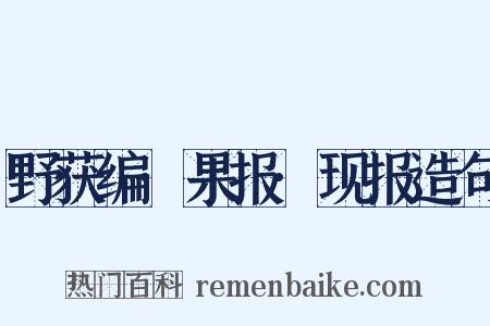 野获编·果报·现报造句是什么意思的图片